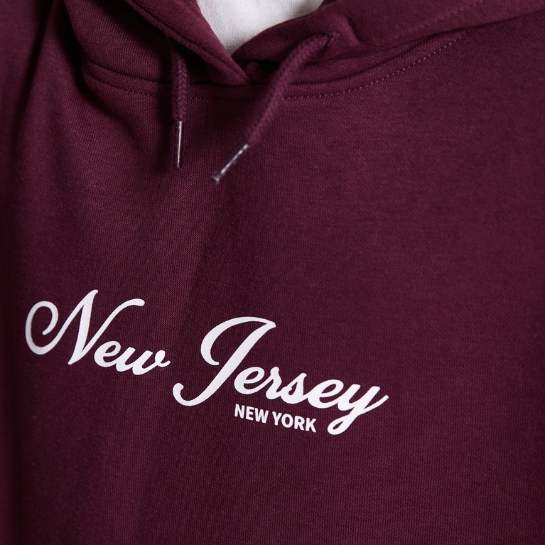 Printed hoodie "Jordon" Burgundy